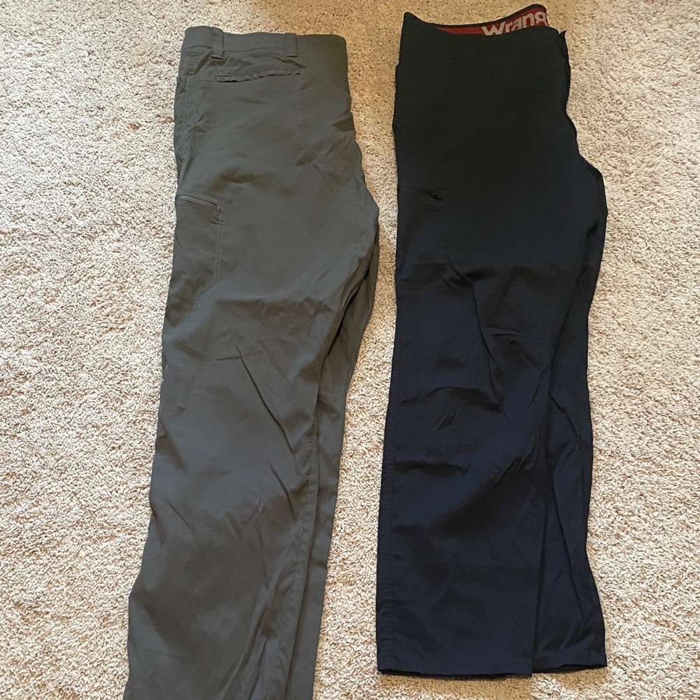 Men's Black and Olive Pants Set